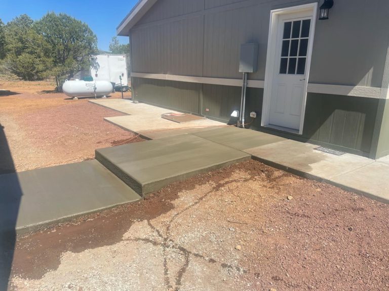 Back Walkway Concrete Finish